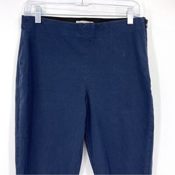 Everlane Side-Zip Stretch Cotton Twill Trousers Minimalist Navy Blue size 10. - Picture 2 of 5